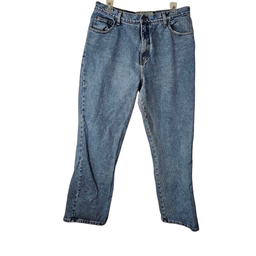 American Eagle Women's Size 14R High Rise Straight Leg Medium Wash Mom Jeans